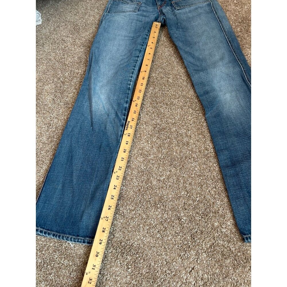 Vintage Y2K GUESS Jeans low rise square front pockets SZ 28" straight leg - Picture 3 of 9